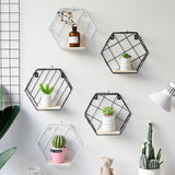 Hexagon,Shelf,Storage,Holder,Shelves,Bracket,Twill,Trellis,Design,Decor