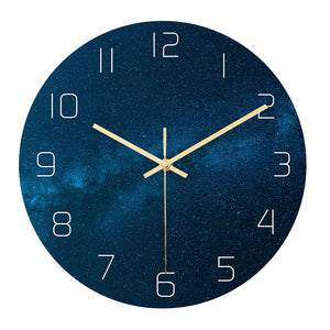 Loskii,CC020,Creative,Starry,Pattern,Clock,Clock,Quartz,Clock,Office,Decorations