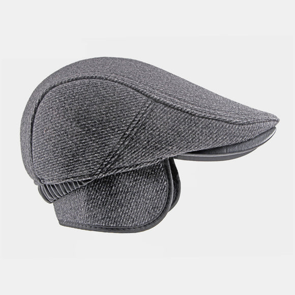 Thick,Solid,Color,Casual,Brief,Protection,Forward,Beret