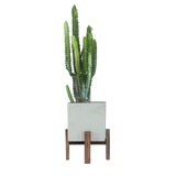 Garden,Patio,Planter,Flower,Square,Round,Wooden,Stand,Cement,Decor,Outdoor