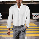 Men's,Linen,Sleeve,Solid,Shirts,Casual,Comfortable,Camping,Hiking,Business
