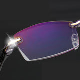 Unisex,Foldable,Frameless,Diamond,Trimmed,Light,Reading,Glasses,Presbyopic,Glasses
