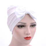 Women,Satin,Bowknot,Beanie,Solid,Elegant,Outdoor,Casual,Turban