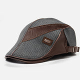 Banggood,Design,Leather,Patchwork,Color,Casual,Personality,Forward,Beret
