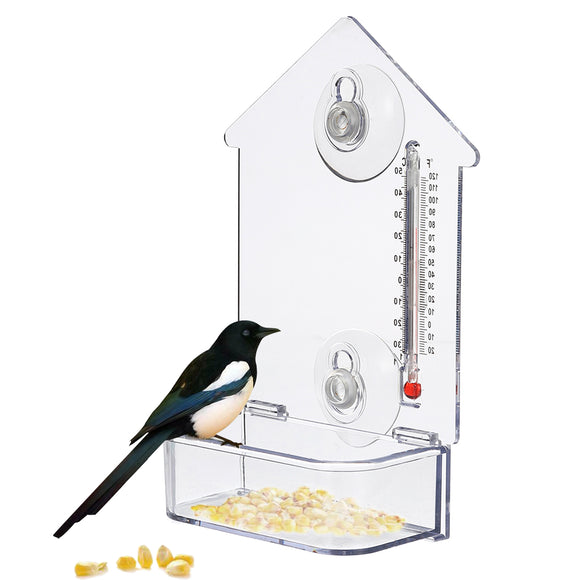 Feeder,Thermometer,Birds,Hanging,Feeding,Garden,Decoration