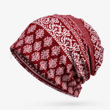 Womens,Summer,Ethnic,Printting,Beanie,Scarf,Cotton,Double,Turban