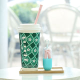 IPRee,Collapsible,Reusable,Drinking,Silicone,Straw,Premium,Folding,Drinking,Straws,Outdoor,Tableware,Cleaning,Brush