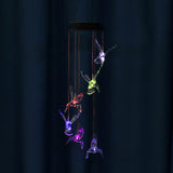 Solar,Chime,Light,Color,Changing,Hummingbird,Garden,Hanging