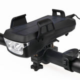 XANES,Solar,Rechargeable,Light,Super,Bright,Modes,Bicycle,Headlight,Power,130dB,Modes,Phone,Holder,Cycling,Bicycle
