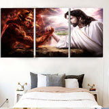 Miico,Painted,Three,Combination,Decorative,Paintings,Satan,Jesus,Decoration