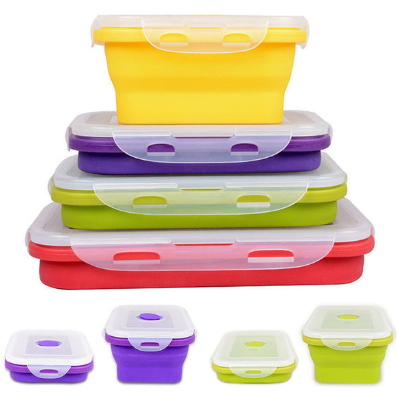 IPRee,Collapsible,Silicone,Lunch,Boxes,Portable,Storage,Kitchen,Containers