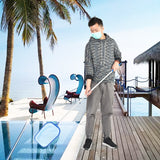 Removable,Section,Swimming,Aluminum,Telescopic,Cleaning,Skimmer,Cleaning