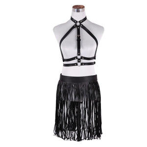 Women,Short,Fringe,Black,Polyester,Belts,Rivet,Short,Tassels,Buckle