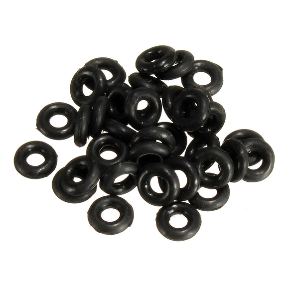 Suleve,M2SW1,50pcs,Black,Rubber,Rings,Aluminum,Darts,Washers