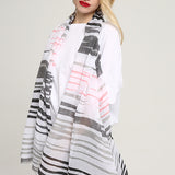 Women,Fashion,Lightweight,Stripe,Print,Scarf,Special,Summer,Cotton,Breathable,Shawl,Vacation