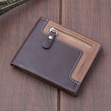 IPRee,Men's,Short,Wallet,Leather,Travel,Trifold,Credit,Holder,Purse