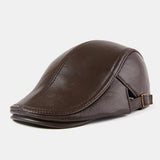 Genuine,Leather,Outdoor,Winter,Autumn,Leather,Forward,Beret