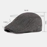 Thick,Protection,Solid,Color,Casual,Brief,Forward,Beret
