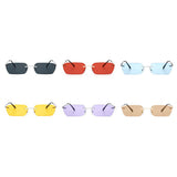Unisex,Vogue,Vintage,Metal,Marine,Frameless,Sunglasses,Outdoor,Travel,Beach,Sunglasses