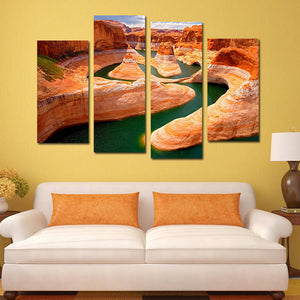 Miico,Painted,Combination,Decorative,Paintings,Canyon,River,Decoration