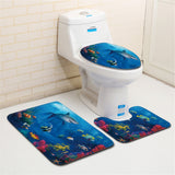 Bathroom,European,Marine,Starfish,Decoration,Style,Decoration,Carpet,Toilet,Cover,Bathroom,Shower,Curtain