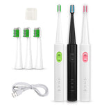 Travel,Rechargeable,Ultrasonic,Electric,Toothbrush,Waterproof,Cleaning,Teeth,Heads