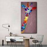 Painted,Paintings,Animal,Giraffe,Modern,Stretched,Canvas,Decoration,Paintings