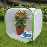 Green,Collapsible,Insect,Habitat,Butterfly,Transparent,Surface,Portable,Zipper,Plant,Breeding,Storage,Basket