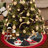 Loskii,Christmas,Carpet,Cartoon,Round,Carpet,Ornaments,Christmas,Decorations