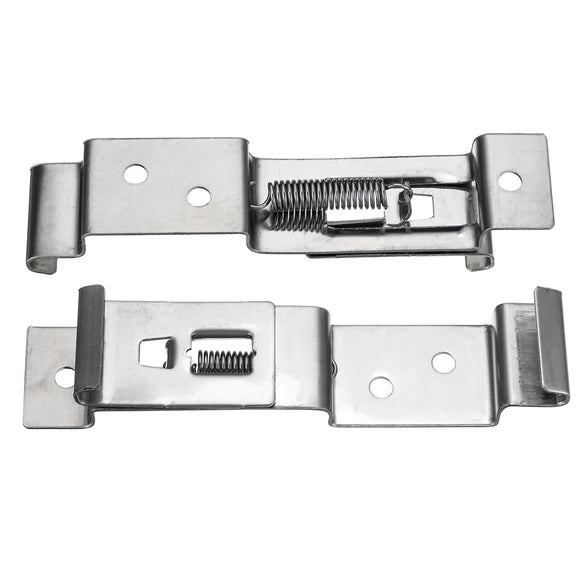 Stainless,Steel,License,Plate,Frame,Holder,Trailer,Number,Plate,Clips,Spring