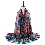 Shawl,Sunscreen,Retro,Cotton,Linen,Mexican,Scarf