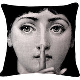 Decorative,Polished,Pillow,Cartoon,Fornasetti,Cushion,Cover,Decoration