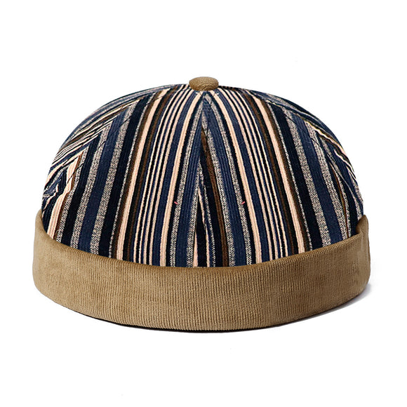 Banggood,Design,Stitching,Stripe,Pattern,Casual,Brimless,Beanie,Landlord,Skull