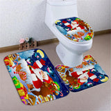 180X180,Santa,Claus,Christmas,Gifts,Shower,Curtain,Hooks,Waterproof,Bathroom,Carpet