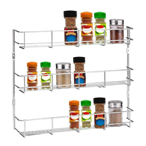 Tiers,Kitchen,Spice,Cabinet,Mount,Storage,Shelf,Pantry,Holder,Kitchen,Storage