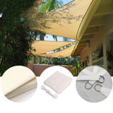 2.4x2.4x2.4M,Triangle,Shade,Canopy,Patio,Garden,Awning,Block,Shelter,Beige