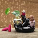 Ceramic,Backflow,Incense,Burner,Buddhist,Holder,Glass,Hydroponic,Creative,Gifts
