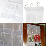 24Pocket,Hanging,Stainless,Steel,Holder,Shoes,Nonwoven,Fabric,Organizer,Storage,Closet