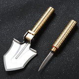 Military,Portable,Folding,Brass,Shovel,Compass,Multifunction,Trowel,Spade,Knife,Tools,Garden,Outdoor,Camping,Survival