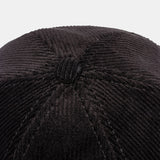 Black,Corduroy,Adjustable,Solid,French,Brimless,Retro,Skullcap,Sailor