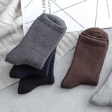 Solid,Color,Business,Thick,Men's,Cotton,Socks