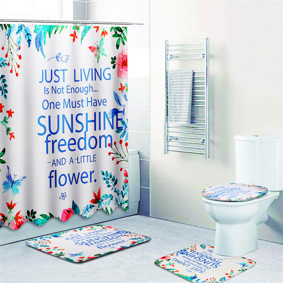 Sunshine,Waterproof,Bathroom,Shower,Curtain,Toilet,Cover