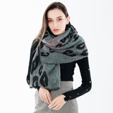 Women,200*66CM,Leopard,Artificial,Cashmere,Scarf,Winter,Shawl