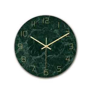 Loskii,CC002,Creative,Marble,Pattern,Clock,Clock,Quartz,Clock,Office,Decorations