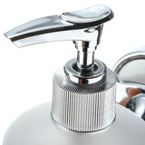 Stainless,Steel,Mounted,Dispenser,Holder,Shampoo,Bottle,Frosted,Glass