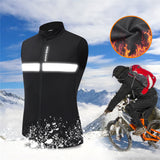 WOSAWE,Winter,Cycling,Fleece,Windproof,Gilet,Riding,Skiing,Reflective,Biyclcle,Cycling,Jacket