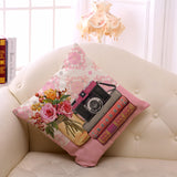 Retro,Style,Decoration,Cushion,Ccover,Square,Cotton,Linen,Pillow