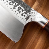 KCASA,MCD39,Stainless,Steel,Forged,Knife,Cleaver,Butcher,Knife,Kitchen,Knife,Ebony,Handle