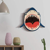 Creative,Wooden,Clock,Shark,Shape,Watch,Silent,Clock,Bedroom,Decoration,Clock