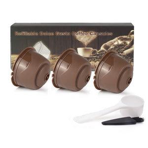 Plastic,Refillable,Coffee,Capsule,Reusable,Coffee,Coffee,Spoon,Brush,Dolce,Gusto,Brewer